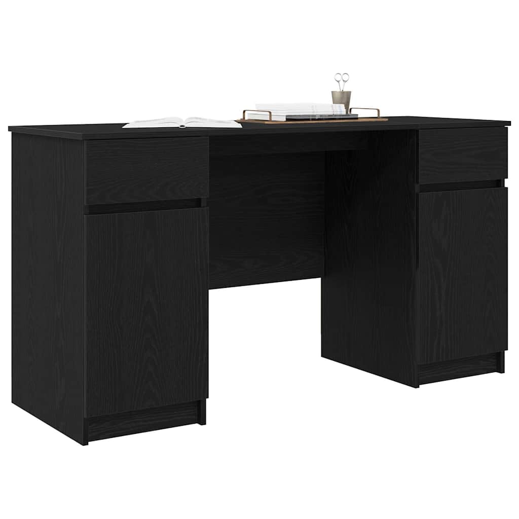 Scrivania Rovere nero 140 x 49 x 76 cm Legno multistrato