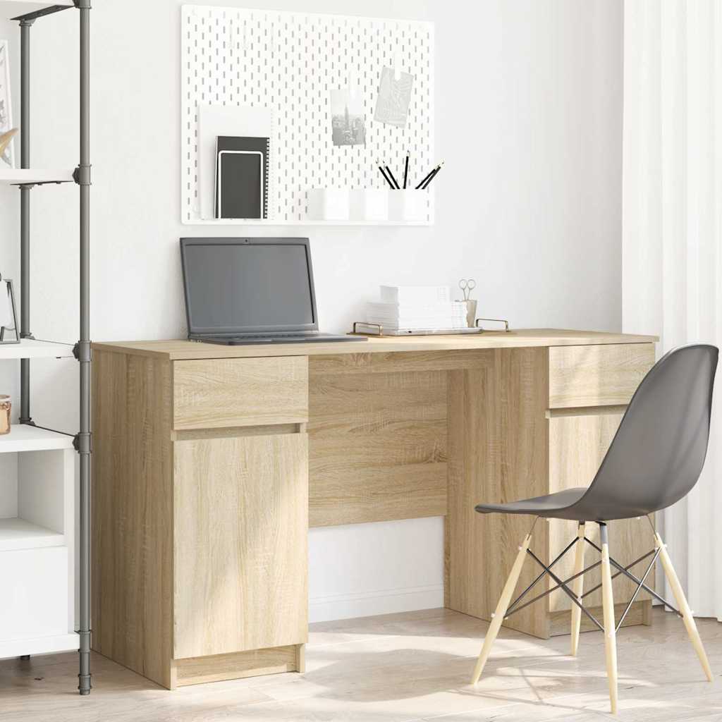 Scrivania rovere sonoma 140 x 49 x 76 cm Legno multistrato