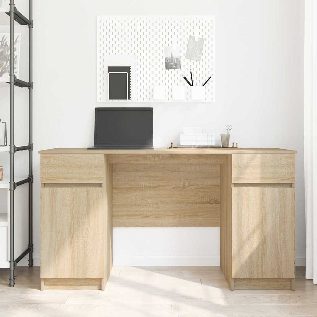Scrivania rovere sonoma 140 x 49 x 76 cm Legno multistrato