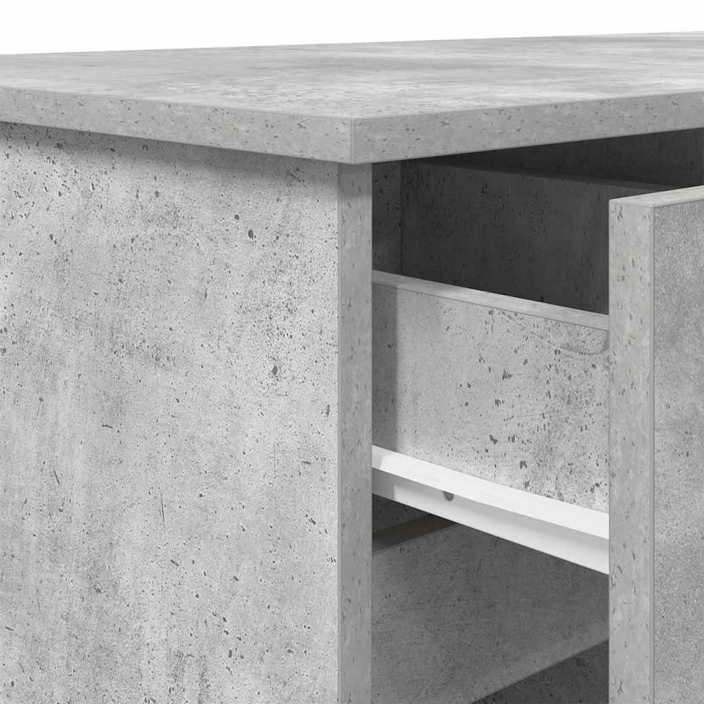 Scrivania Grigio cemento 140 x 49 x 76 cm Legno multistrato
