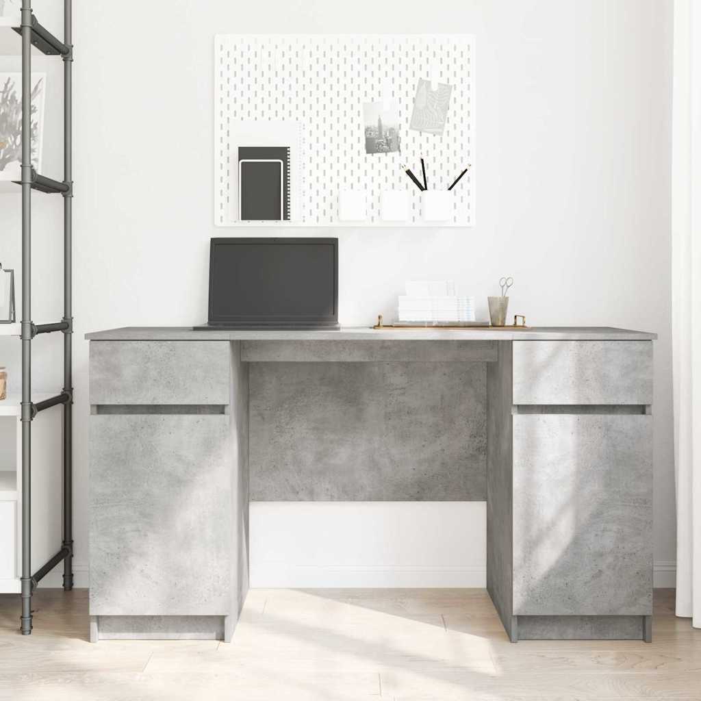 Scrivania Grigio cemento 140 x 49 x 76 cm Legno multistrato