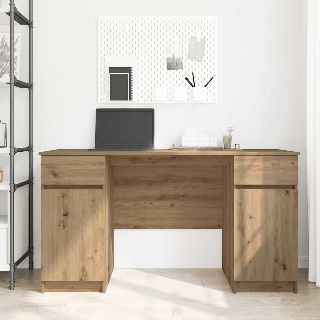 Scrivania rovere artigianale 140 x 49 x 76 cm Legno multistrato
