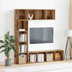Librerie 3 pz Legno Antico in Legno Multistrato