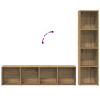 Librerie 3 pz Rovere Artigianale in Legno Multistrato