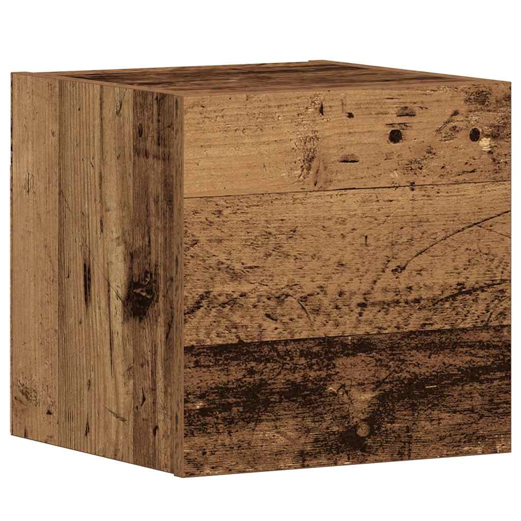 Mobili TV a Parete 3 pz Legno Antico in Legno Multistrato