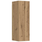 Mobili TV a Parete 3 pz Rovere Artigianale in Legno Multistrato