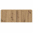 Mobili TV a Parete 3 pz Rovere Artigianale in Legno Multistrato