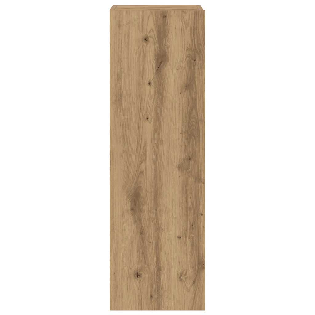 Mobili TV a Parete 3 pz Rovere Artigianale in Legno Multistrato