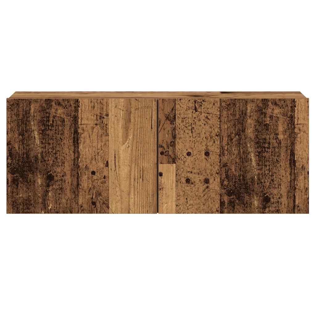 Mobili TV a Parete 5 pz Legno Antico in Legno Multistrato