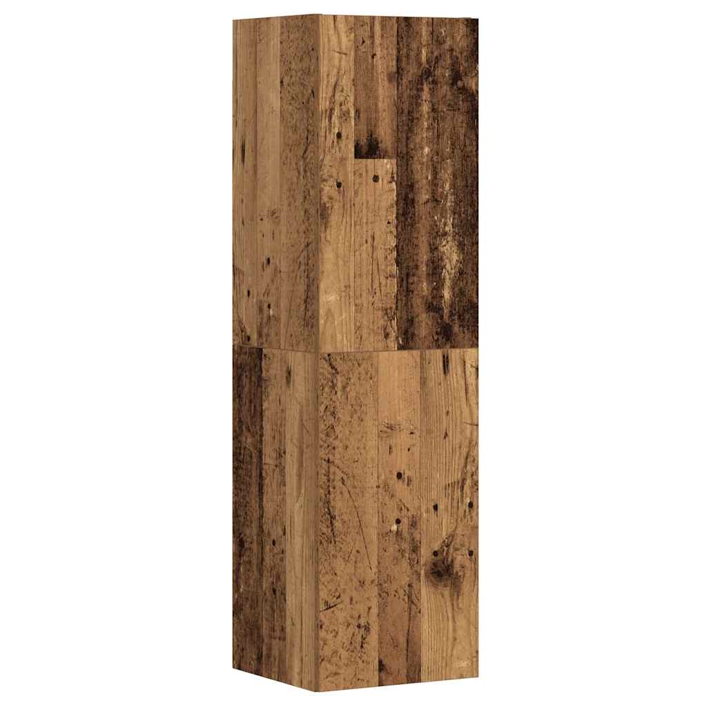 Mobili TV a Parete 3 pz Legno Antico in Legno Multistrato