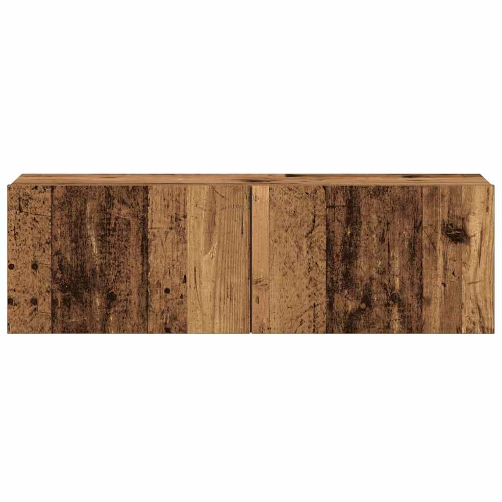 Mobili TV a Parete 3 pz Legno Antico in Legno Multistrato