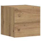 Mobili TV a Parete 3 pz Rovere Artigianale in Legno Multistrato