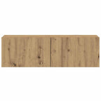 Mobili TV a Parete 3 pz Rovere Artigianale in Legno Multistrato