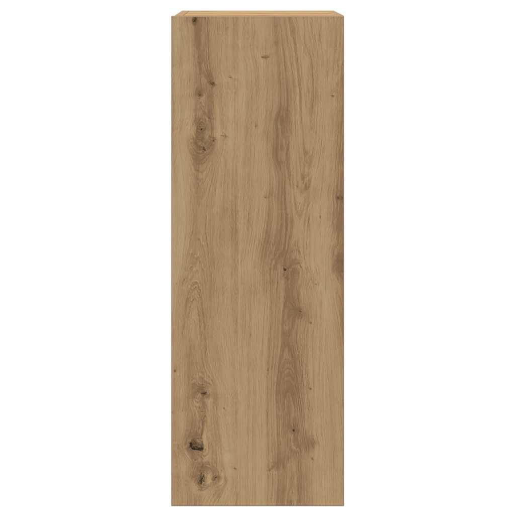 Mobili TV a Parete 3 pz Rovere Artigianale in Legno Multistrato