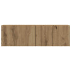 Mobili TV a Parete 6 pz Rovere Artigianale Legno Multistrato