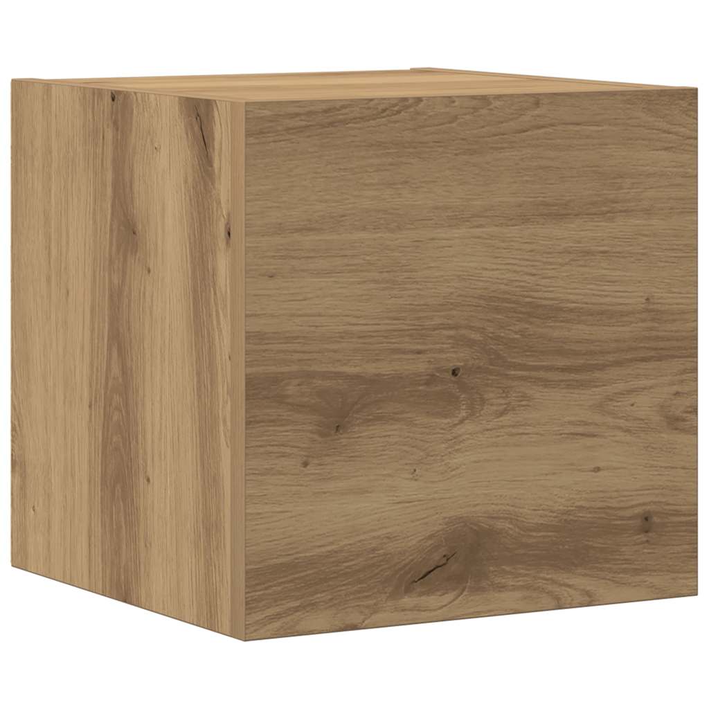 Mobili TV a Parete 6 pz Rovere Artigianale Legno Multistrato