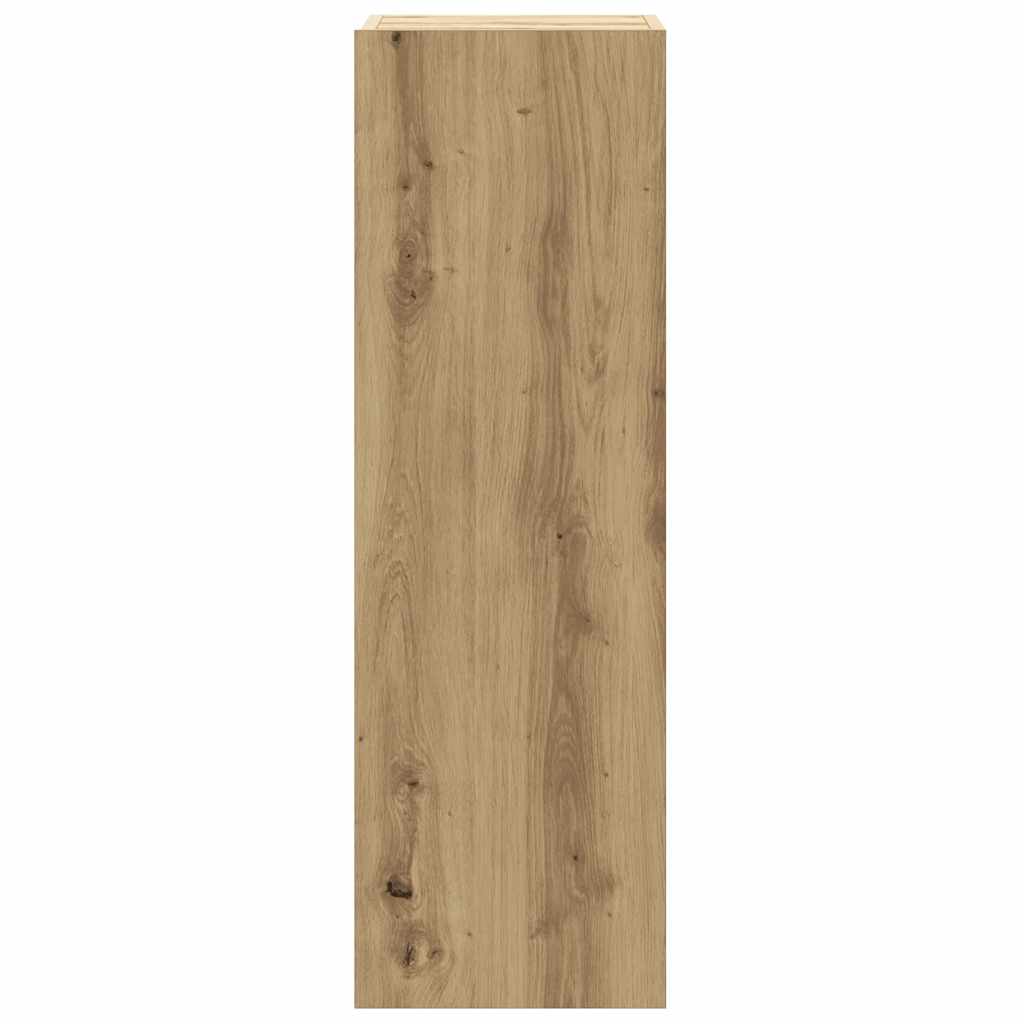 Set Mobile TV 5 pz Montato a Parete Rovere in Legno Multistrato