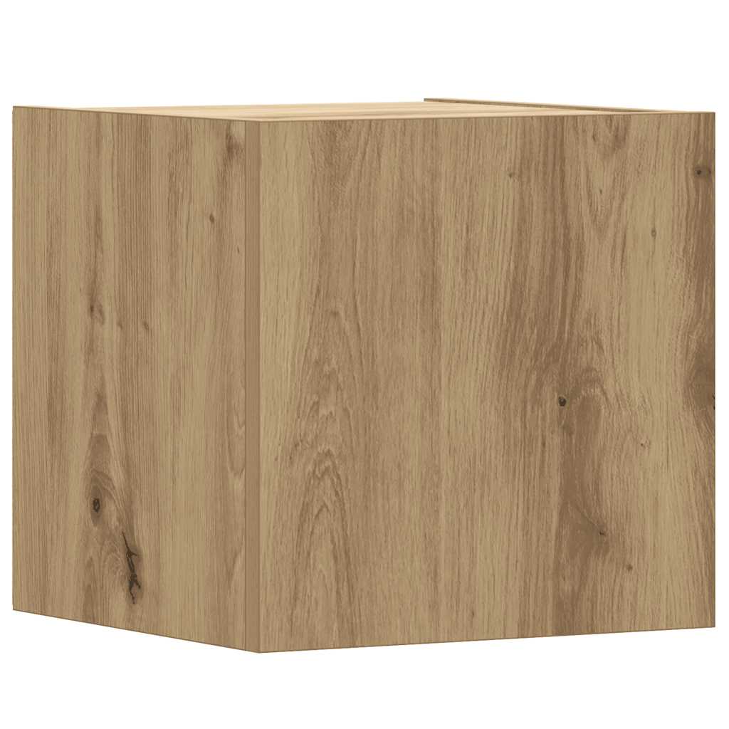 Set Mobile TV 5 pz Montato a Parete Rovere in Legno Multistrato