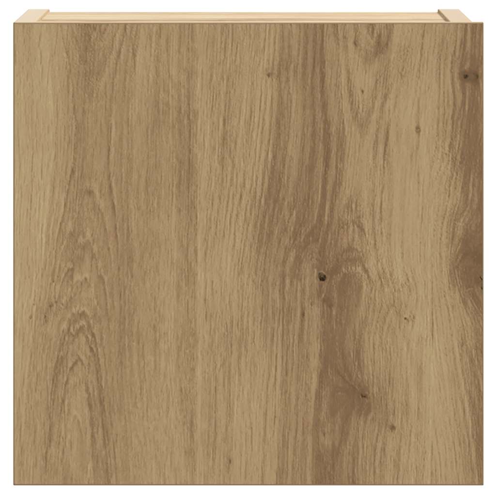 Set Mobile TV 5 pz Montato a Parete Rovere in Legno Multistrato