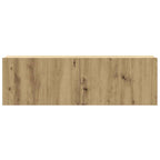 Set Mobile TV 2 pz Montato a Parete Rovere in Legno Multistrato