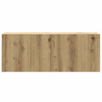 Set Mobile TV 2 pz Montato a Parete Rovere in Legno Multistrato