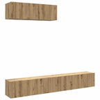 Mobili TV a Parete 3 pz Rovere 100x30x30 cm Truciolato