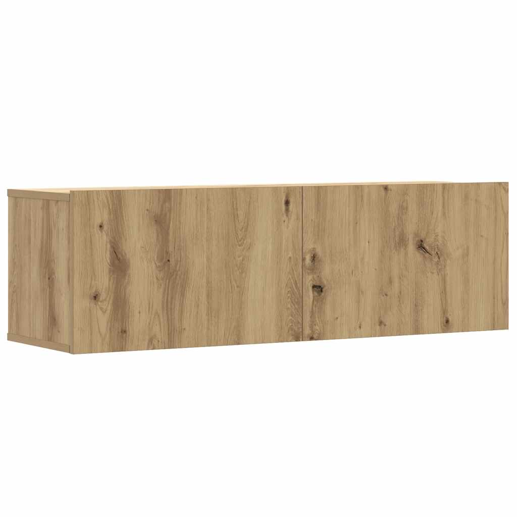 Mobili TV a Parete 3 pz Rovere 100x30x30 cm Truciolato