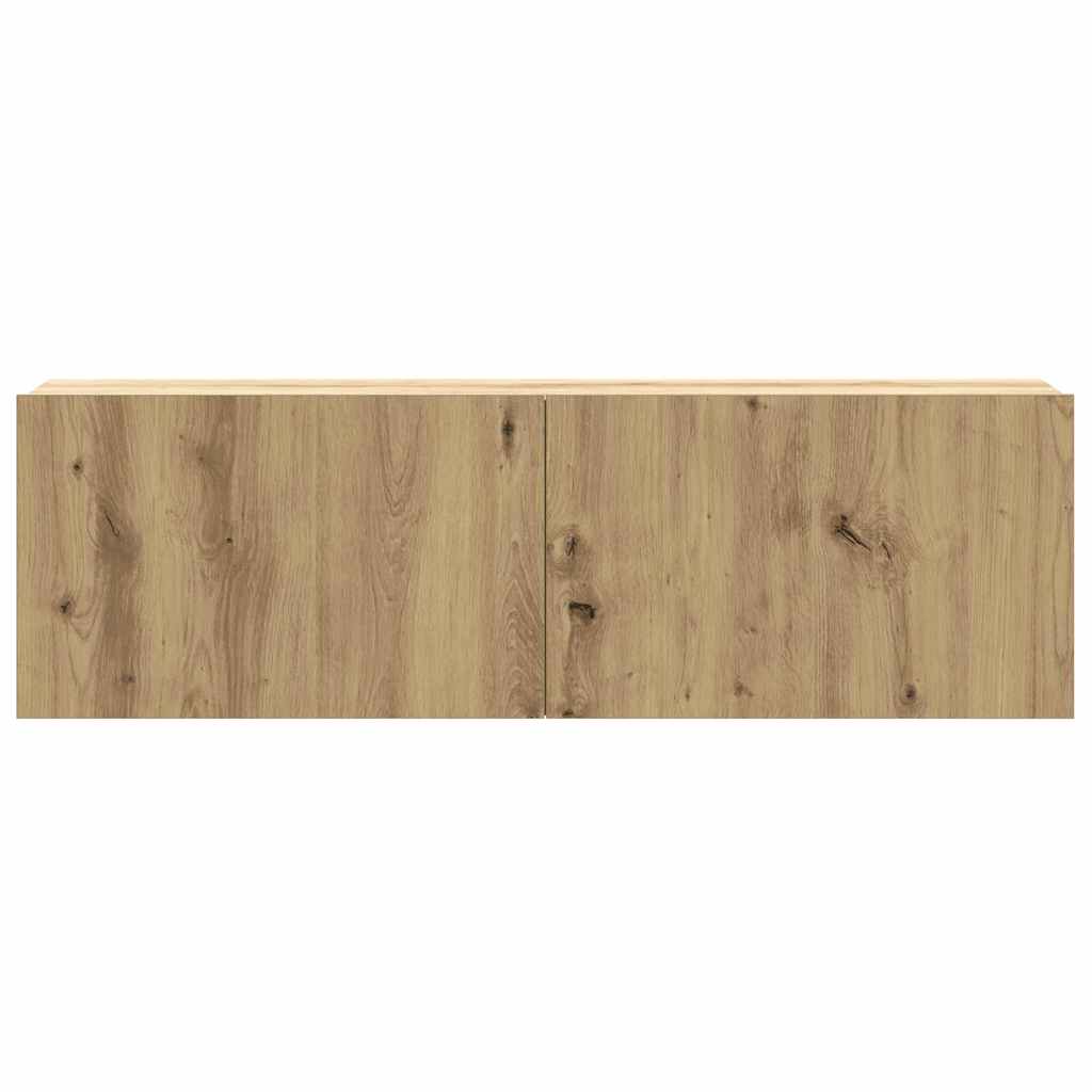 Mobili TV a Parete 3 pz Rovere 100x30x30 cm Truciolato