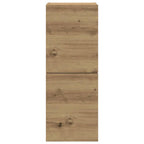 Set Mobile TV 4 pz Montato a Parete Rovere in Legno Multistrato