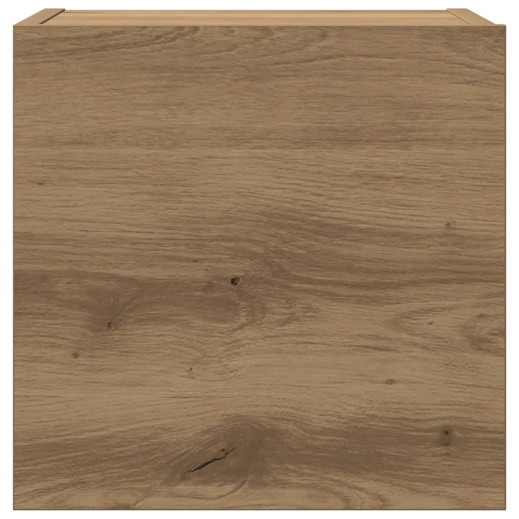 Set Mobile TV 5 pz Montato a Parete Rovere in Legno Multistrato