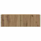 Set Mobile TV 5 pz Montato a Parete Rovere in Legno Multistrato