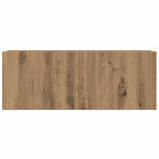 Set Mobile TV 4 pz Montato a Parete Rovere in Legno Multistrato