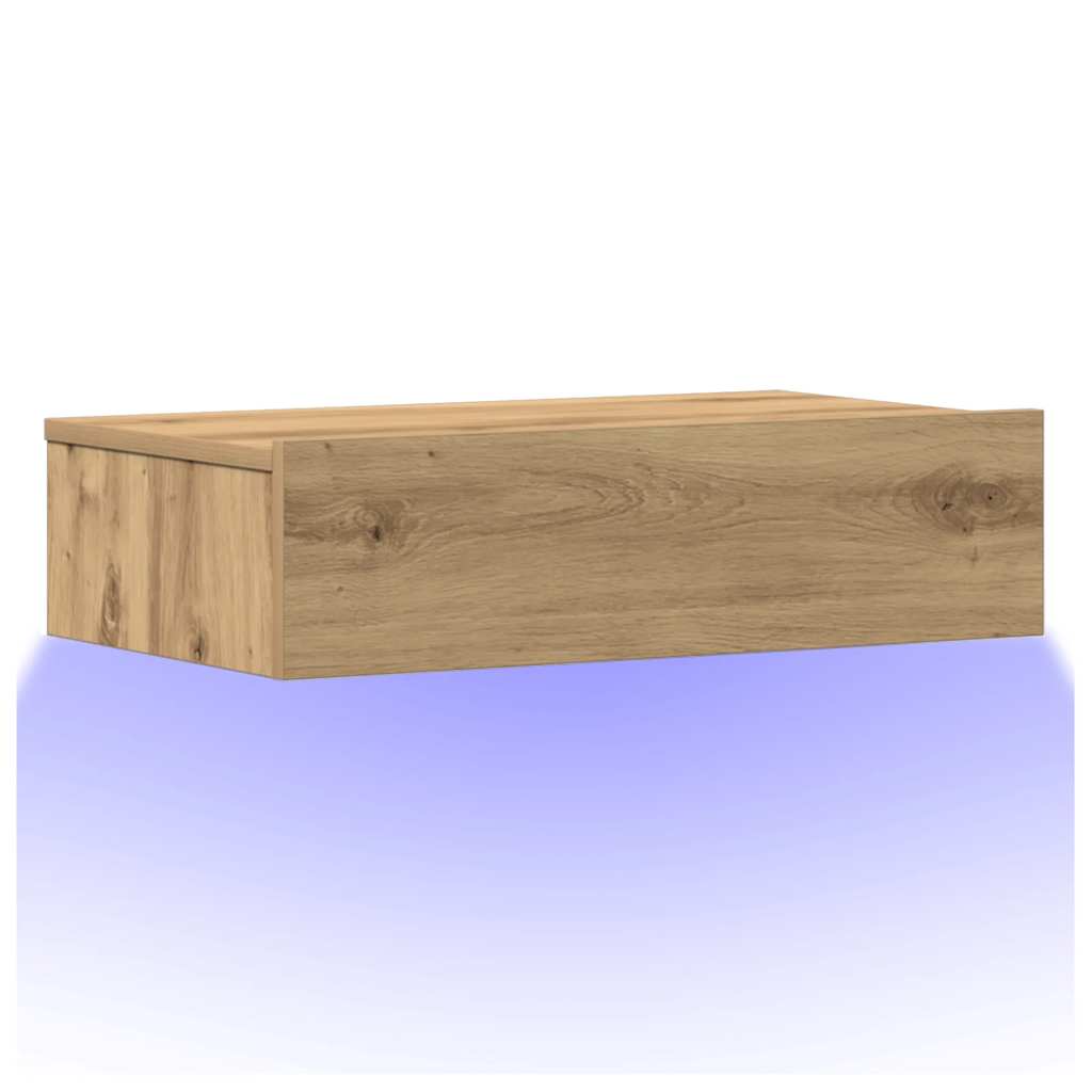 Comodino Rovere Artigianale 60x35 cm in Legno Multistrato