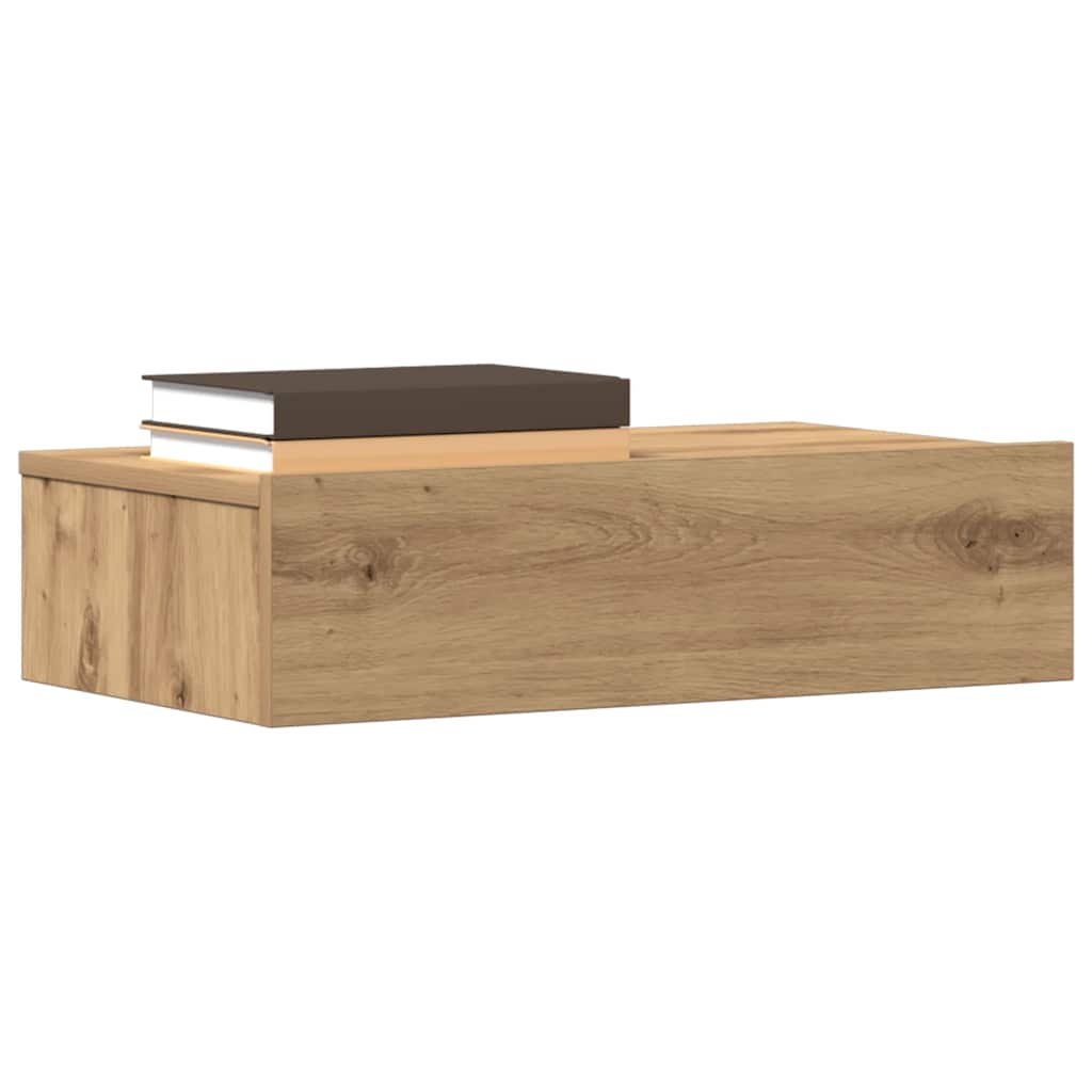 Comodino Rovere Artigianale 60x35 cm in Legno Multistrato
