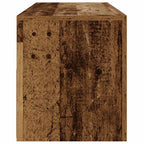 Comodini 2 pz con Luci LED Legno Antico 60x35x40 cm