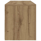 Comodini 2 pz con Luci LED Rovere Artigianale 60x35x40 cm