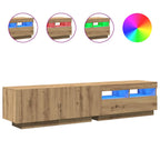 Mobile Porta TV con LED Artigianale 180x35x40 cm Multistrato
