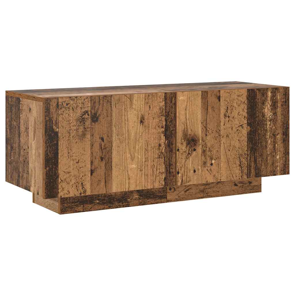 Mobile Porta TV con LED Legno Antico 200x35x40 cm Truciolato