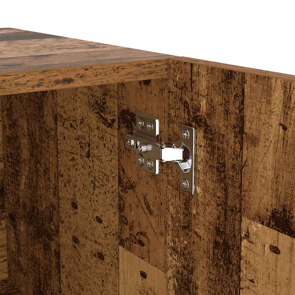 Mobile Porta TV con LED Legno Antico 200x35x40 cm Truciolato