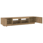 Mobile Porta TV con LED Artigianale 200x35x40 cm Multistrato