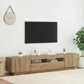 Mobile Porta TV con LED Artigianale 200x35x40 cm Multistrato