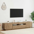 Mobile Porta TV con LED Artigianale 200x35x40 cm Multistrato