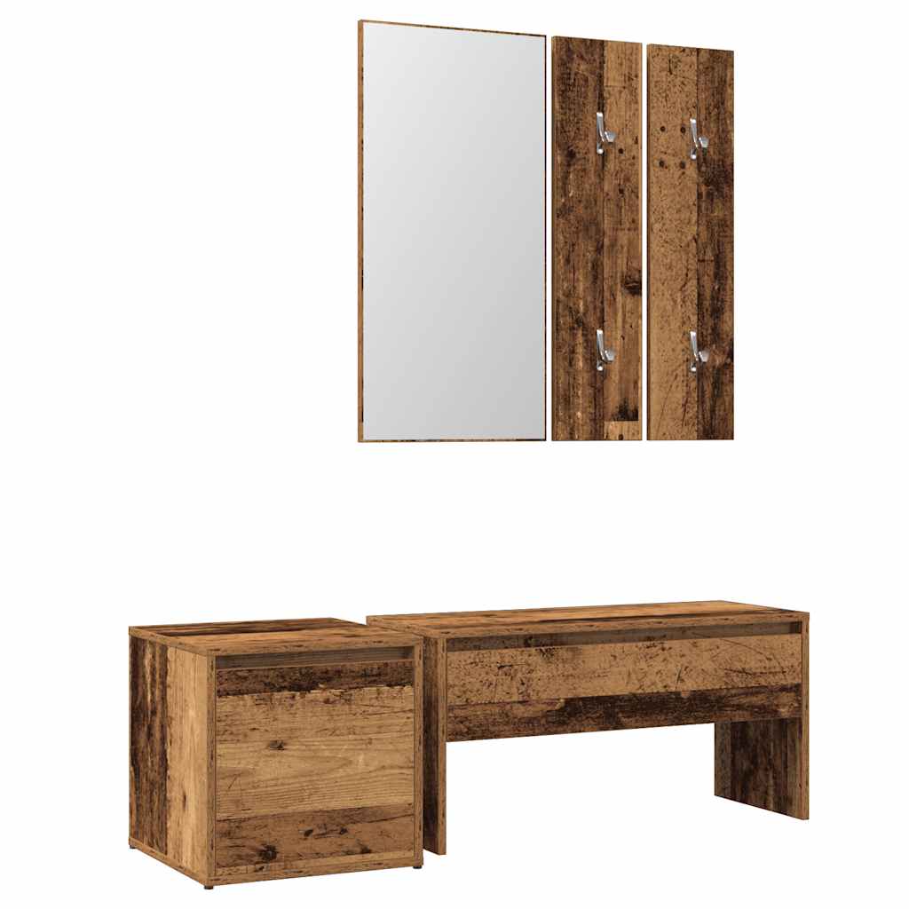 Set di Mobili da Corridoio Legno Antico in Legno Multistrato