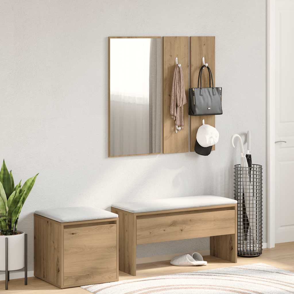 Set di Mobili da Corridoio Rovere Artigianale Legno Multistrato