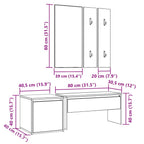 Set di Mobili da Corridoio Rovere Artigianale Legno Multistrato