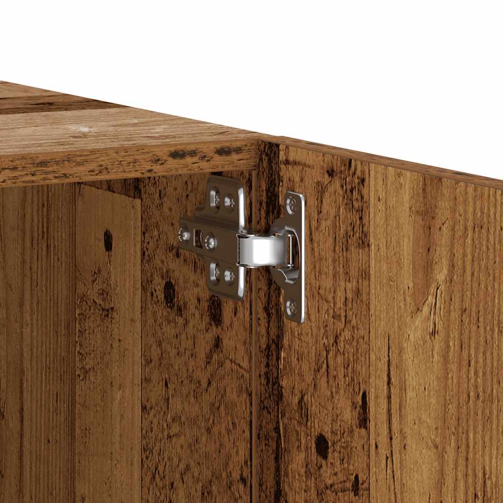 Comodino Legno Antico 100x35x40 cm in Legno Multistrato