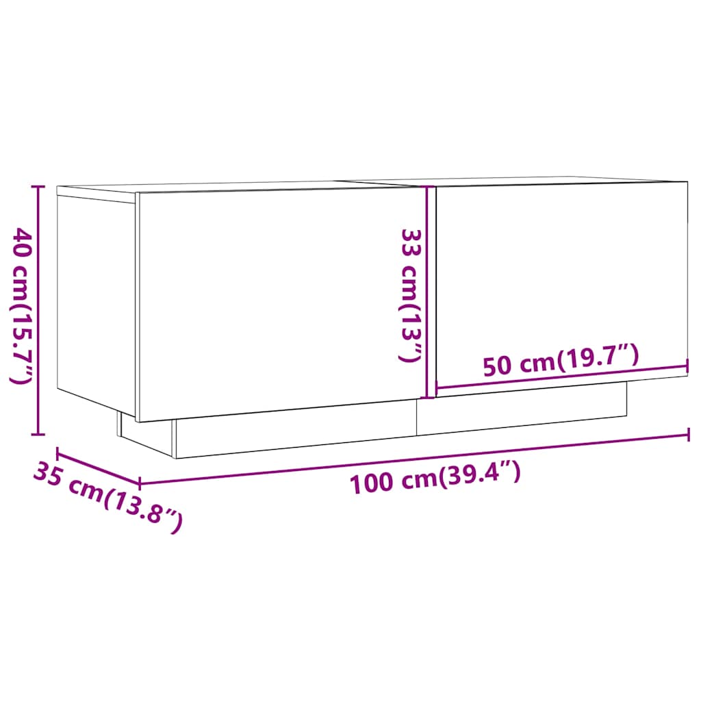Comodino Legno Antico 100x35x40 cm in Legno Multistrato
