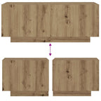 Comodino Rovere Artigianale 100x35x40 cm in Legno Multistrato