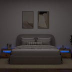 Comodino con LED Legno Antico 60x35x40 cm in Legno Multistrato