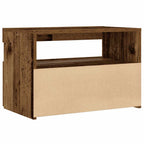 Comodino con LED Legno Antico 60x35x40 cm in Legno Multistrato